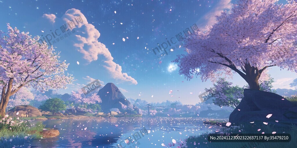 古风场景春暖花开