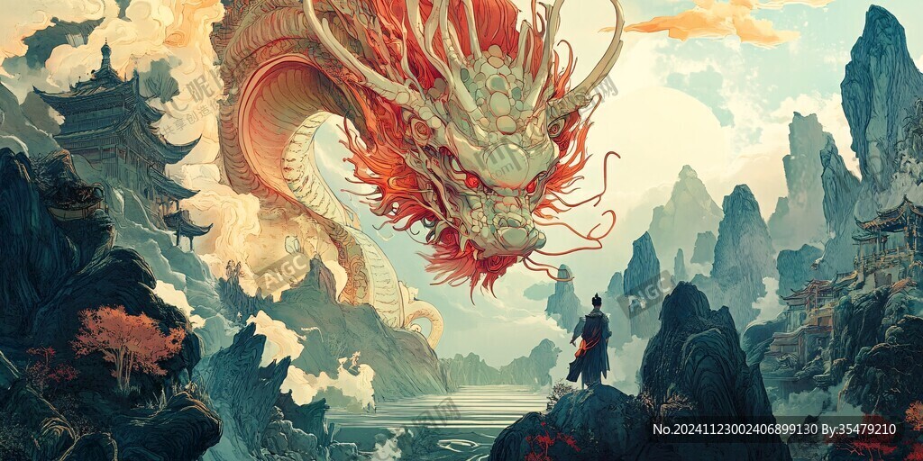 龙包装插画