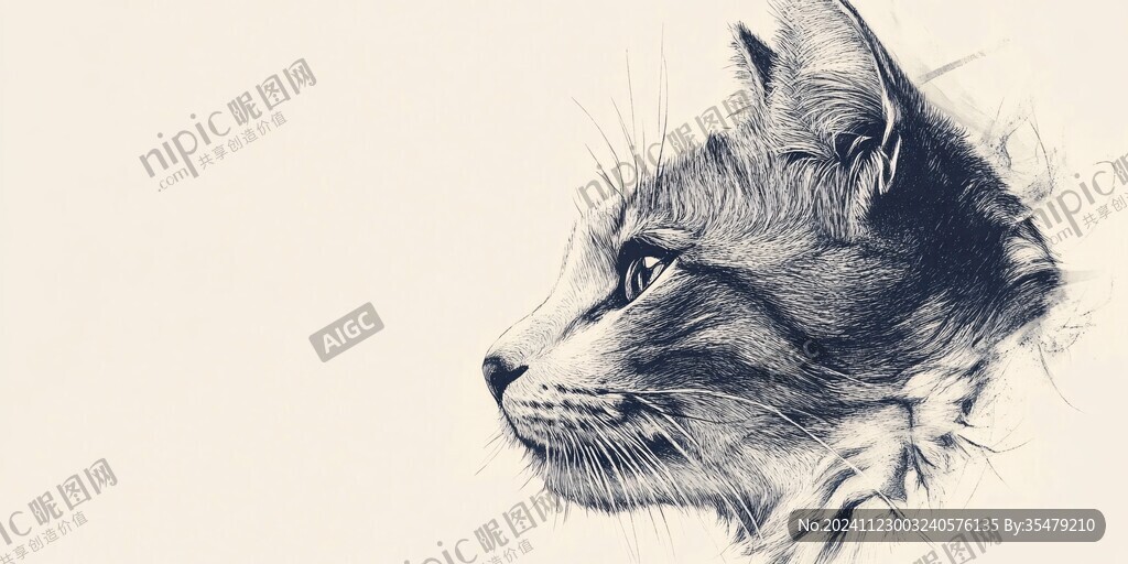 动物素描画