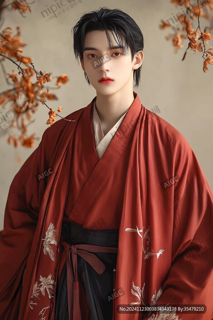 红色古代汉服