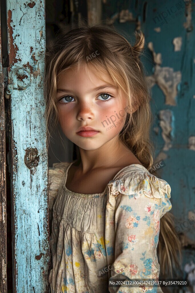 怡然自得的小女孩壁纸