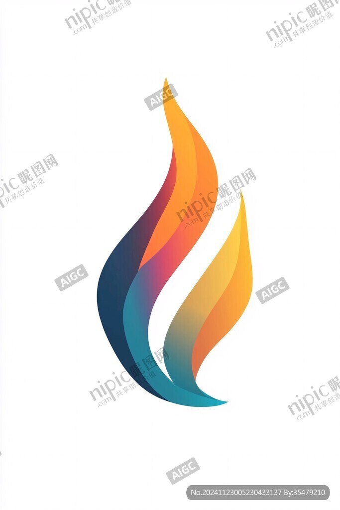 水滴火焰结合logo