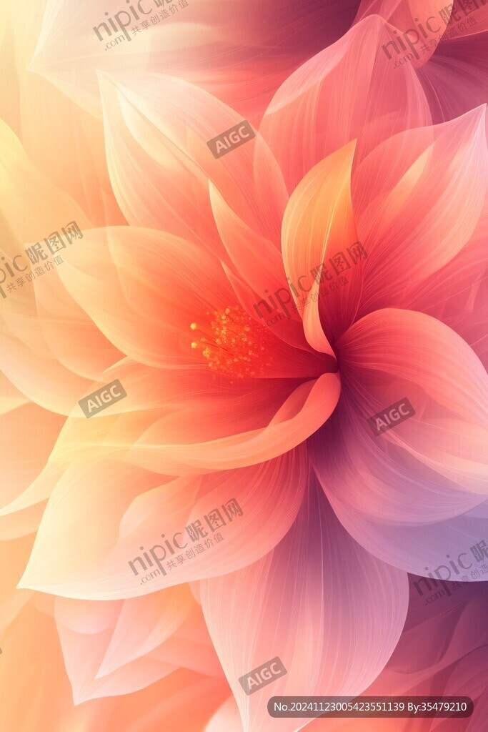 渐变风花朵