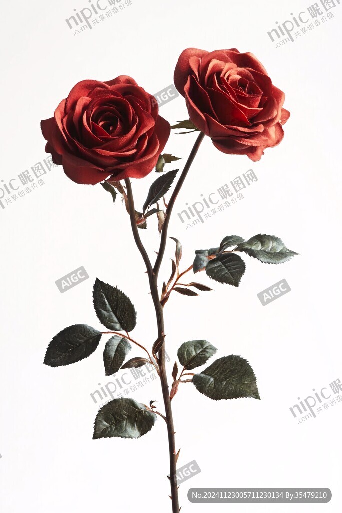 一支玫瑰花朵盛开鲜花