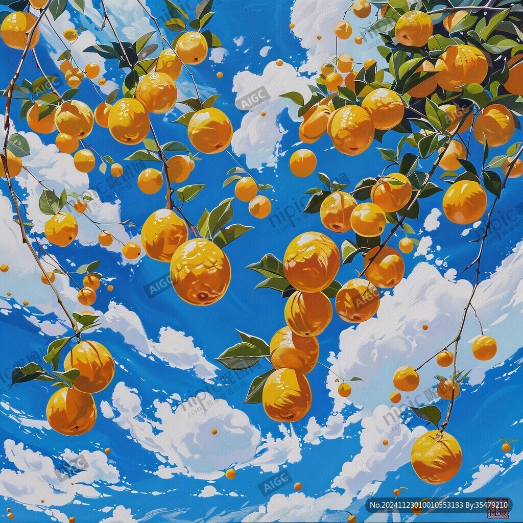 砂糖橘插画设计