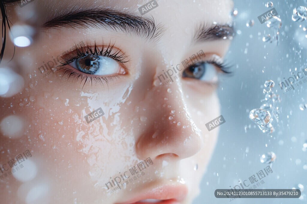 眼睛上的水珠