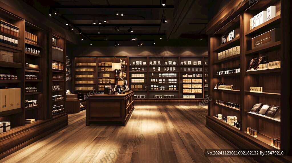 烟酒店效果图