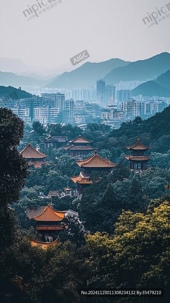 远山楼阁