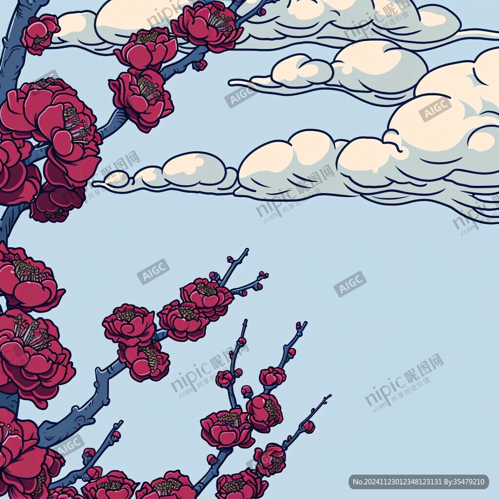 卡通梅花