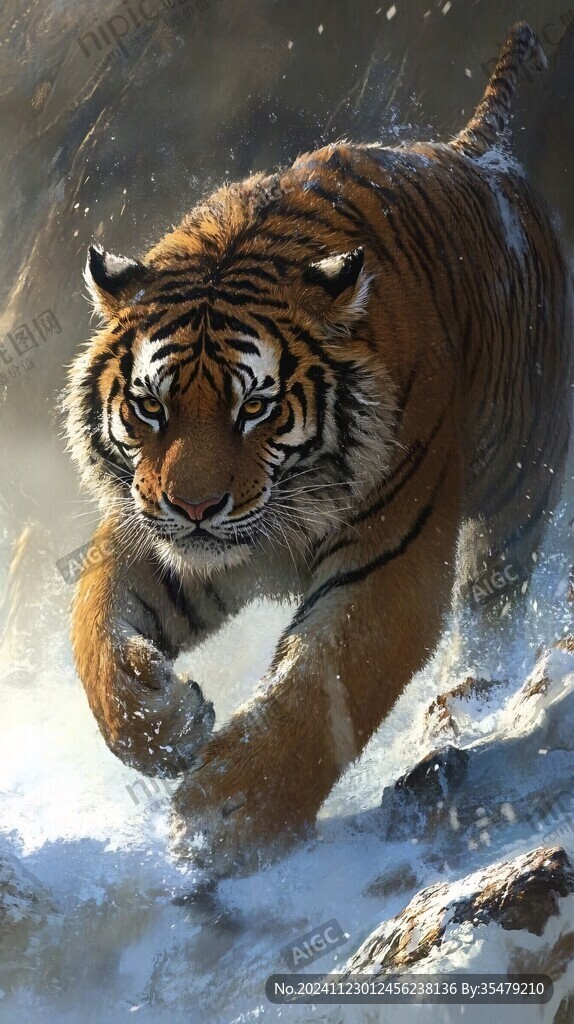 雄壮的动物插画