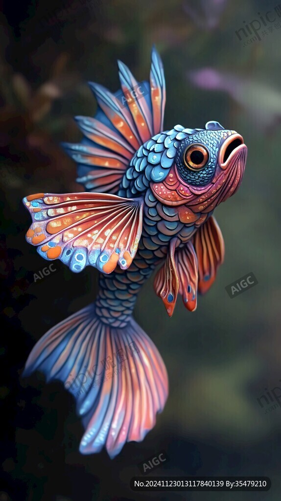 立体画素材金鱼立体画