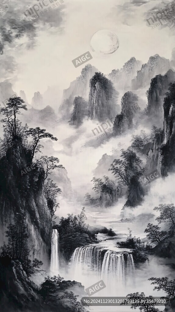 壁纸水墨山水