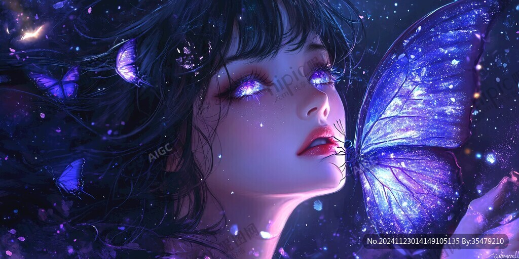 梦幻少女插画