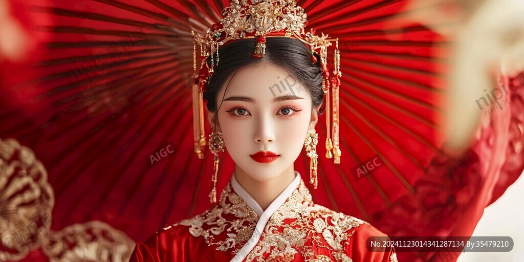 古风嫁衣美女