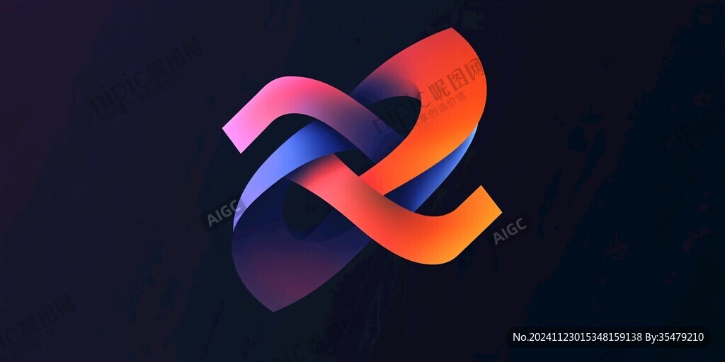 转面渐变logo