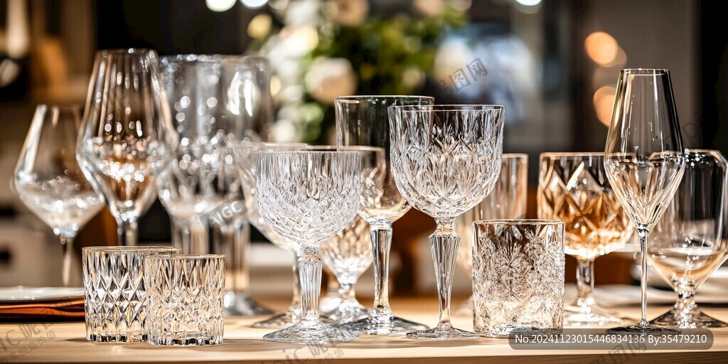 很多玻璃杯