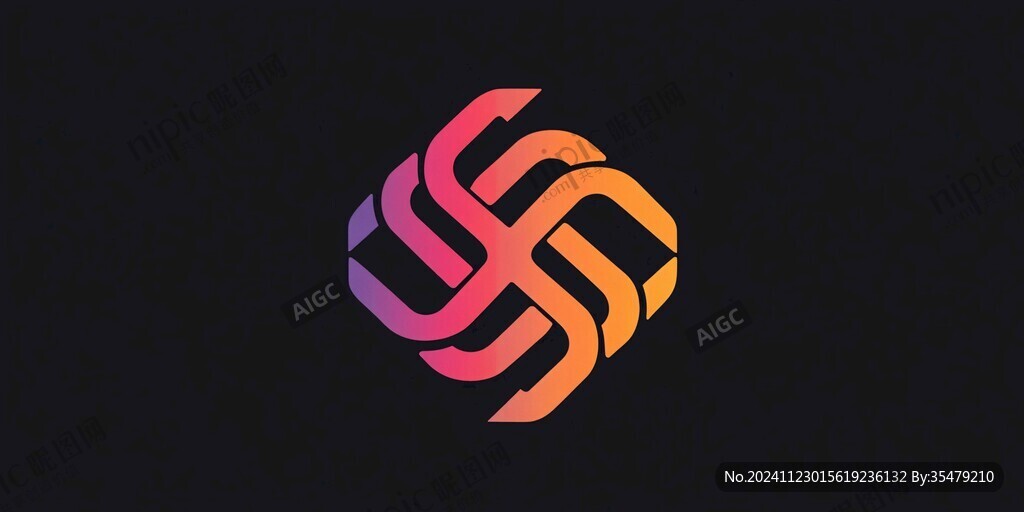 多彩线条logo