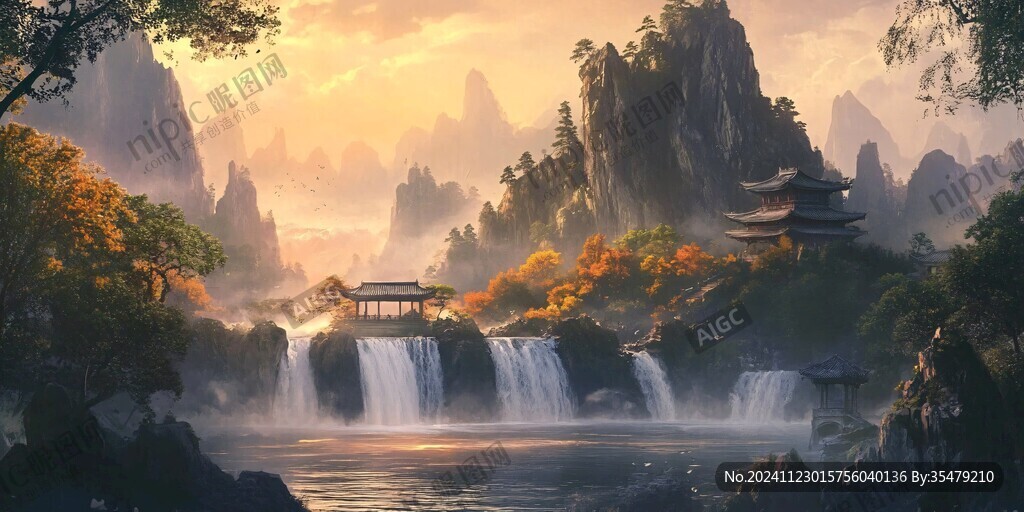 古风山水场景