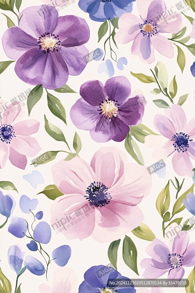 银莲花插画