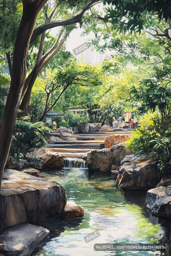 风景厚涂