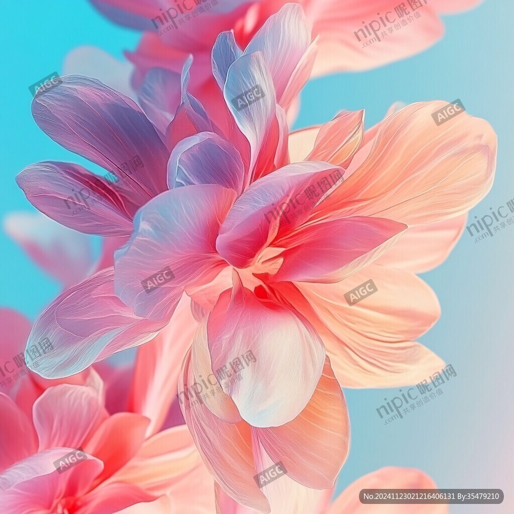 渐变风花朵