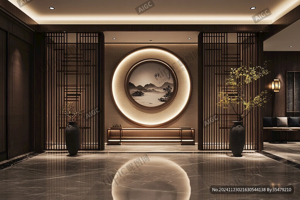 新中式酒店前台