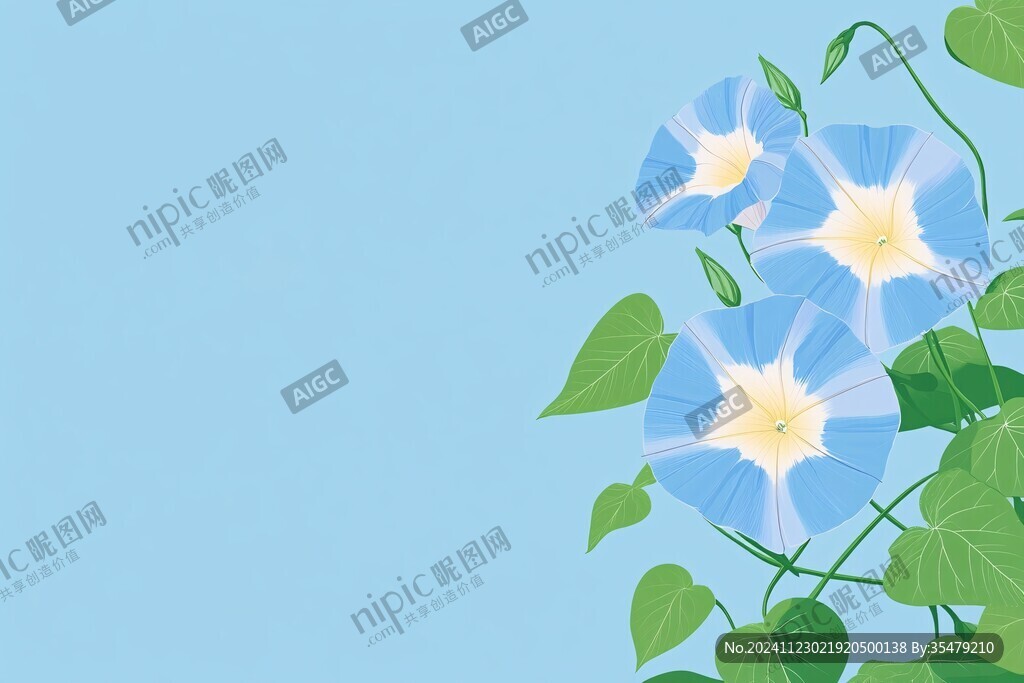 牵牛花背景图