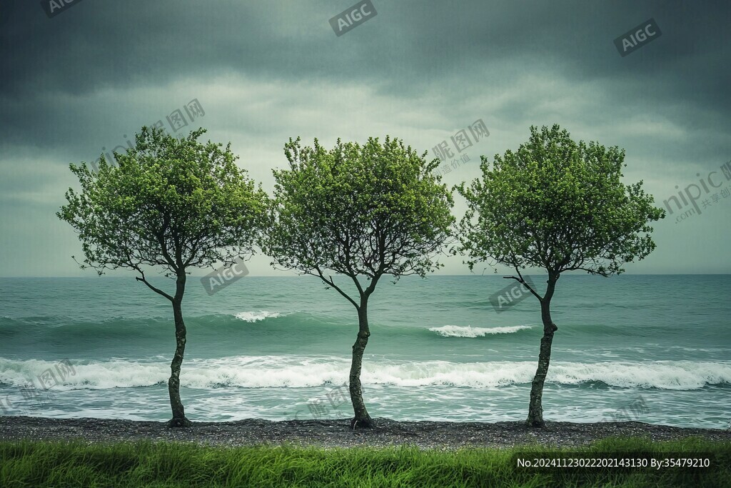 海边的小树