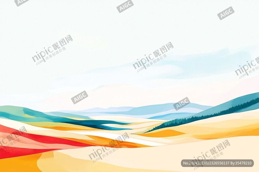 阿拉善插画宣传背景
