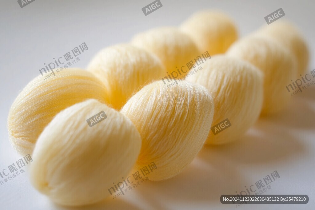 黄色蚕丝