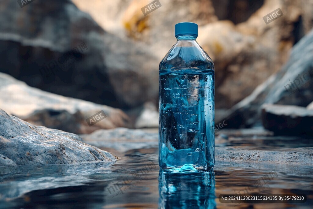 蓝色净水净化水矿泉水