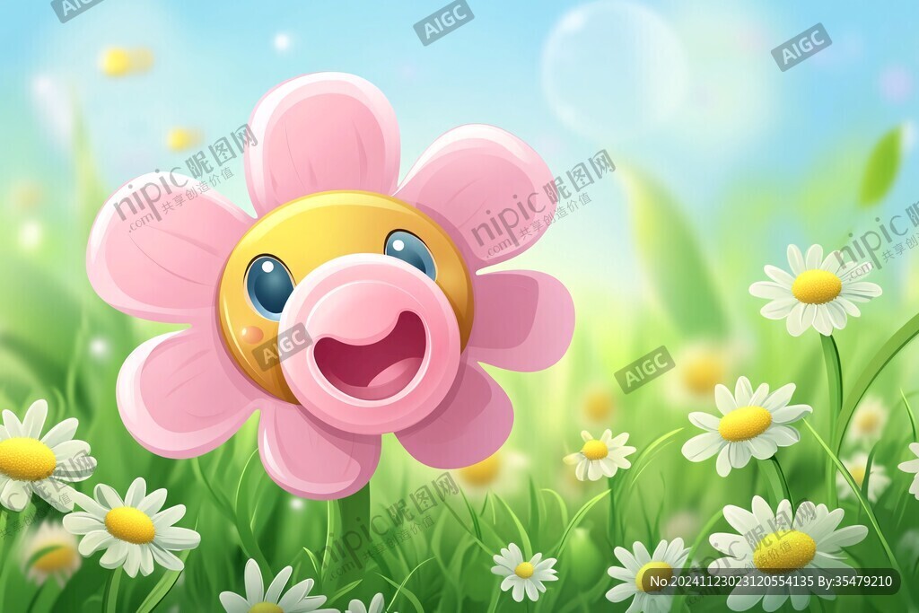 3d卡通花