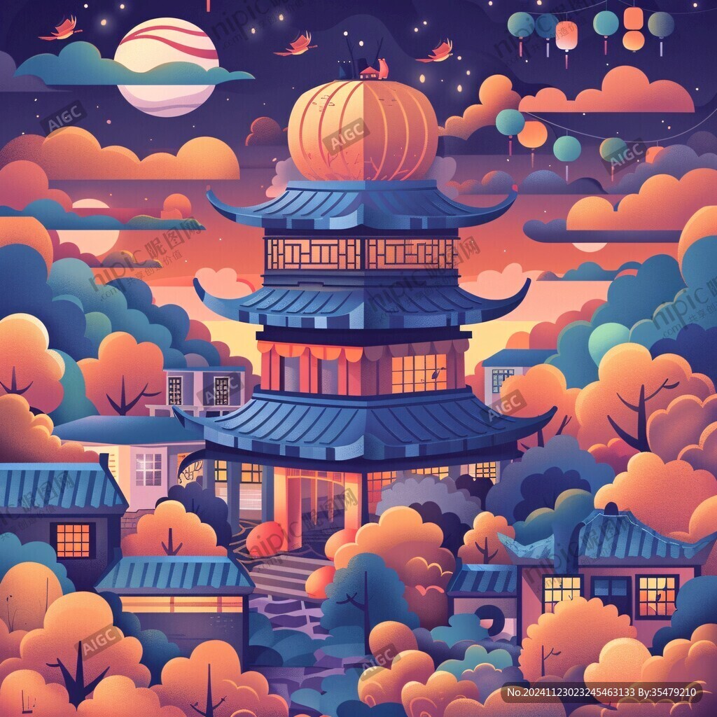 崇安阁插画