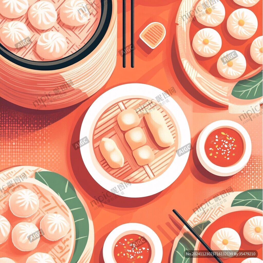 点心面插画