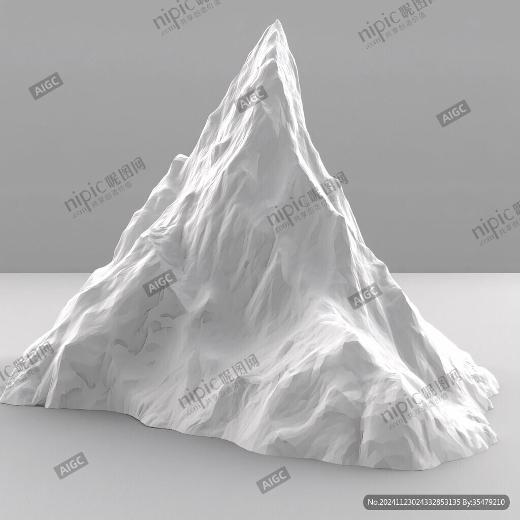 白色概念山体