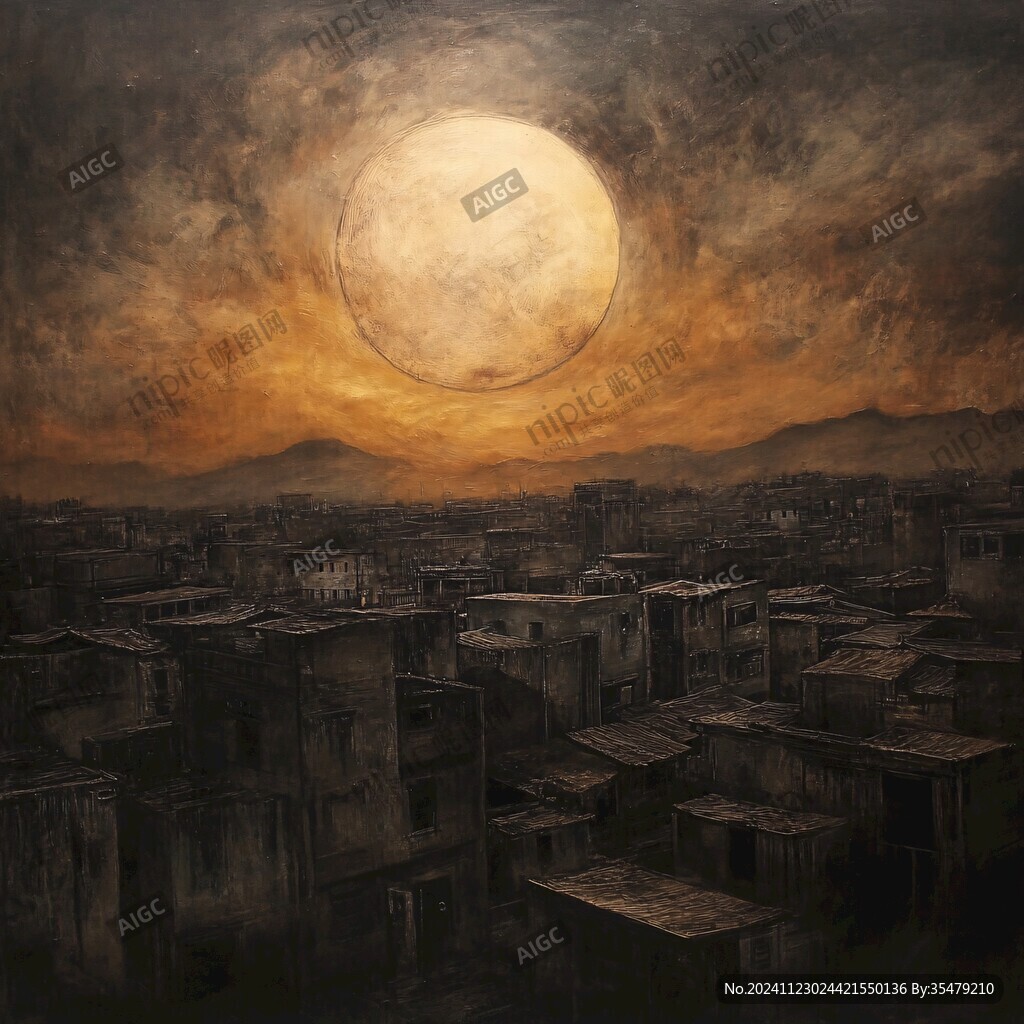 月夜油画