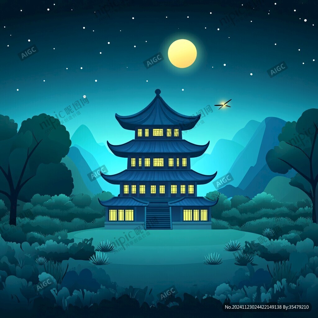 鸡鸣阁插画