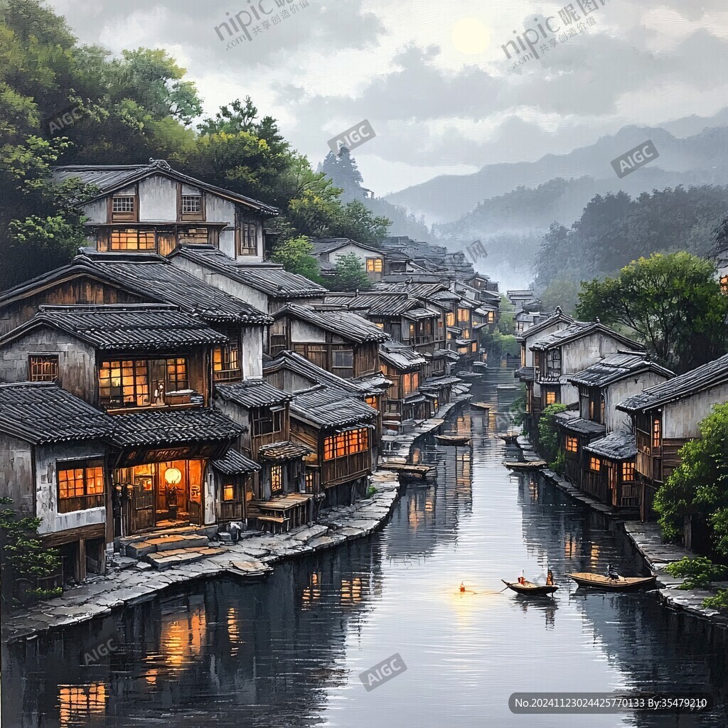 装饰画小镇