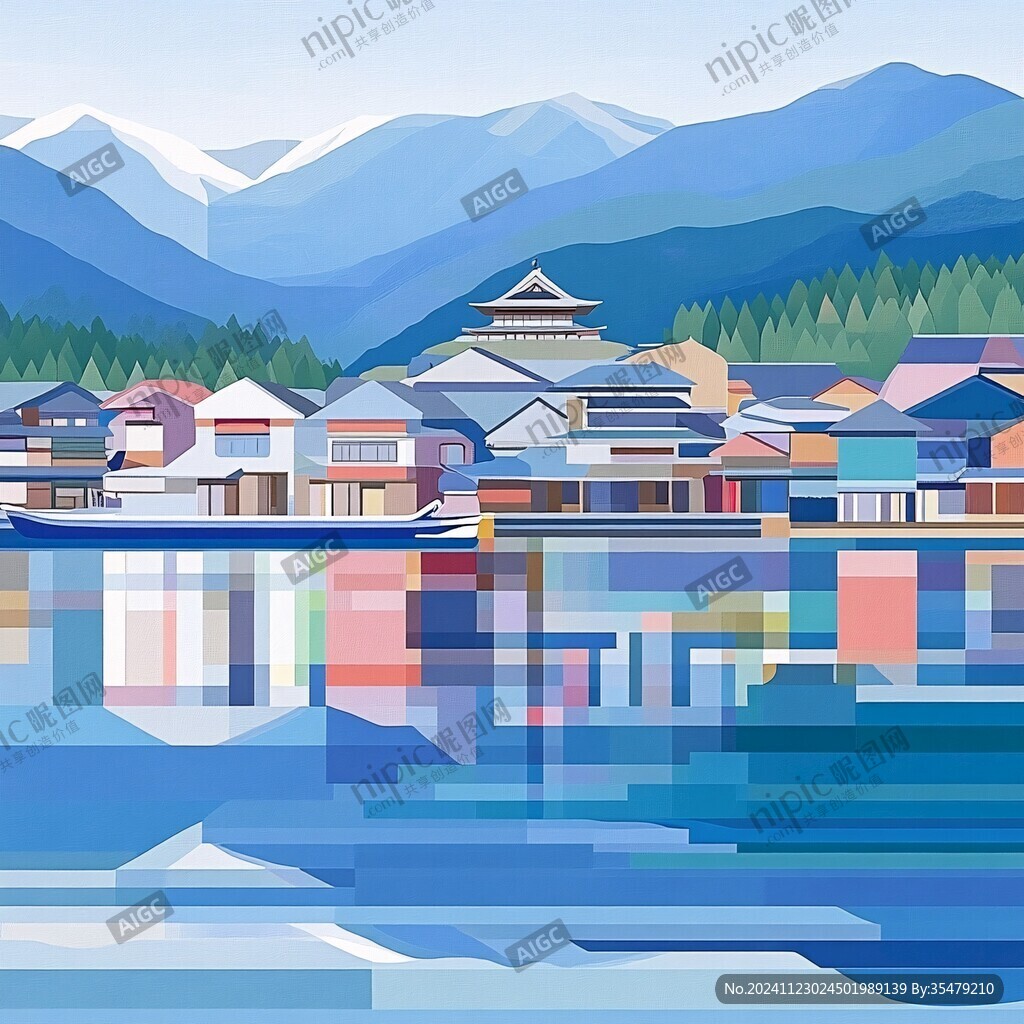 纳西族城市插画