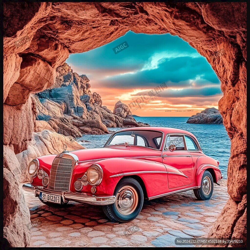 汽车3d画汽车挂画