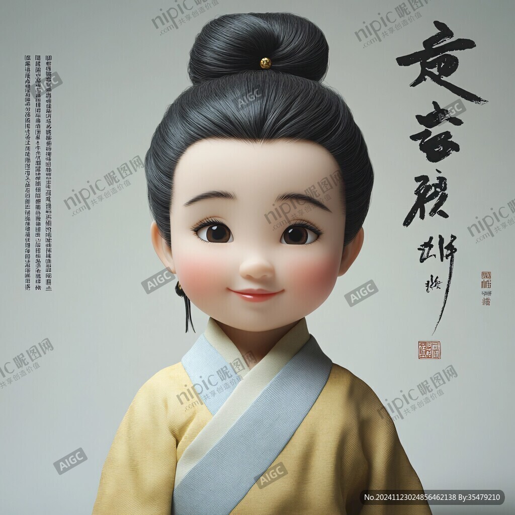 q版朝鲜族女孩