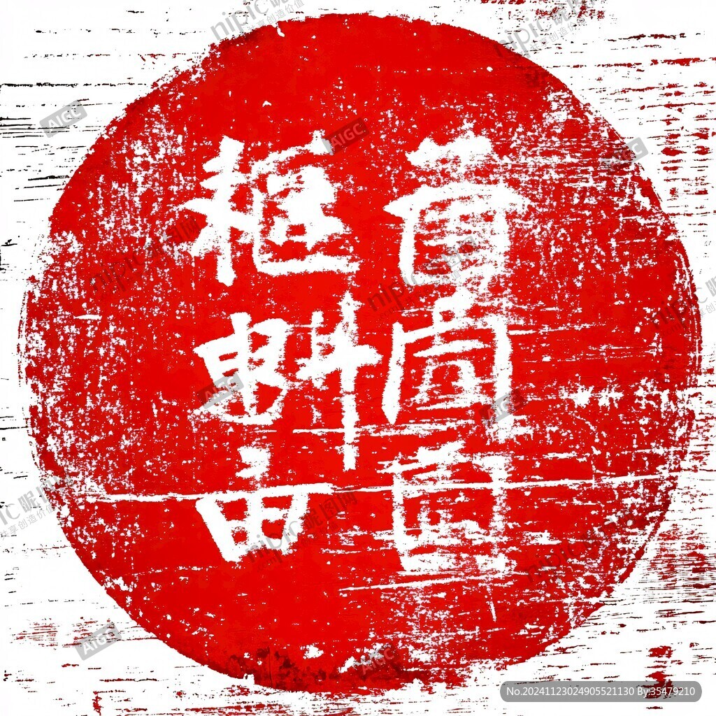红色印章字