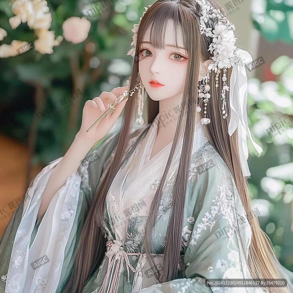 换装汉服女孩