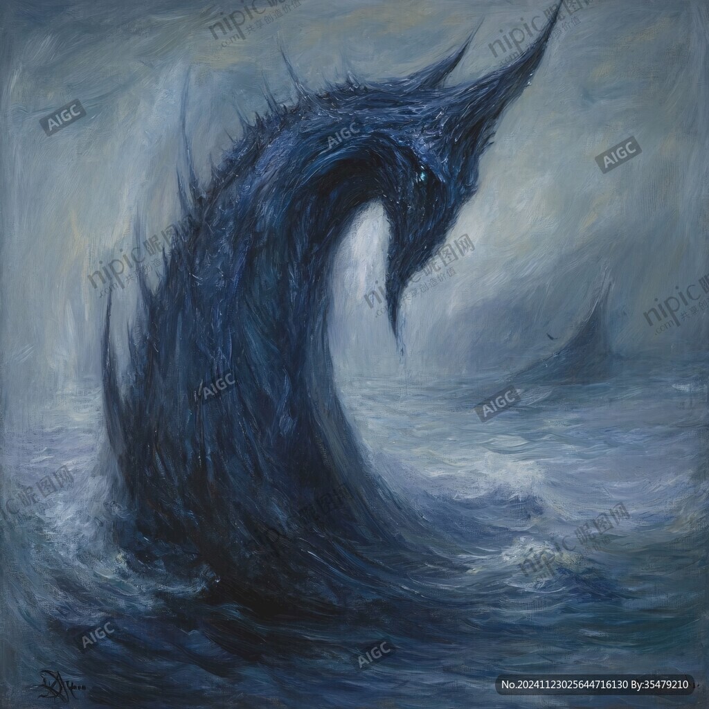 龙题材油画