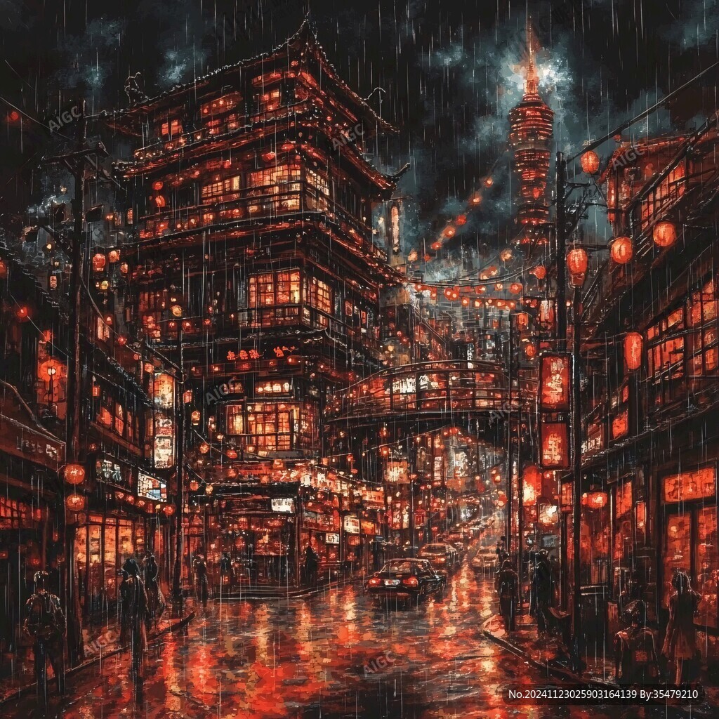 古风装饰画艺术城市
