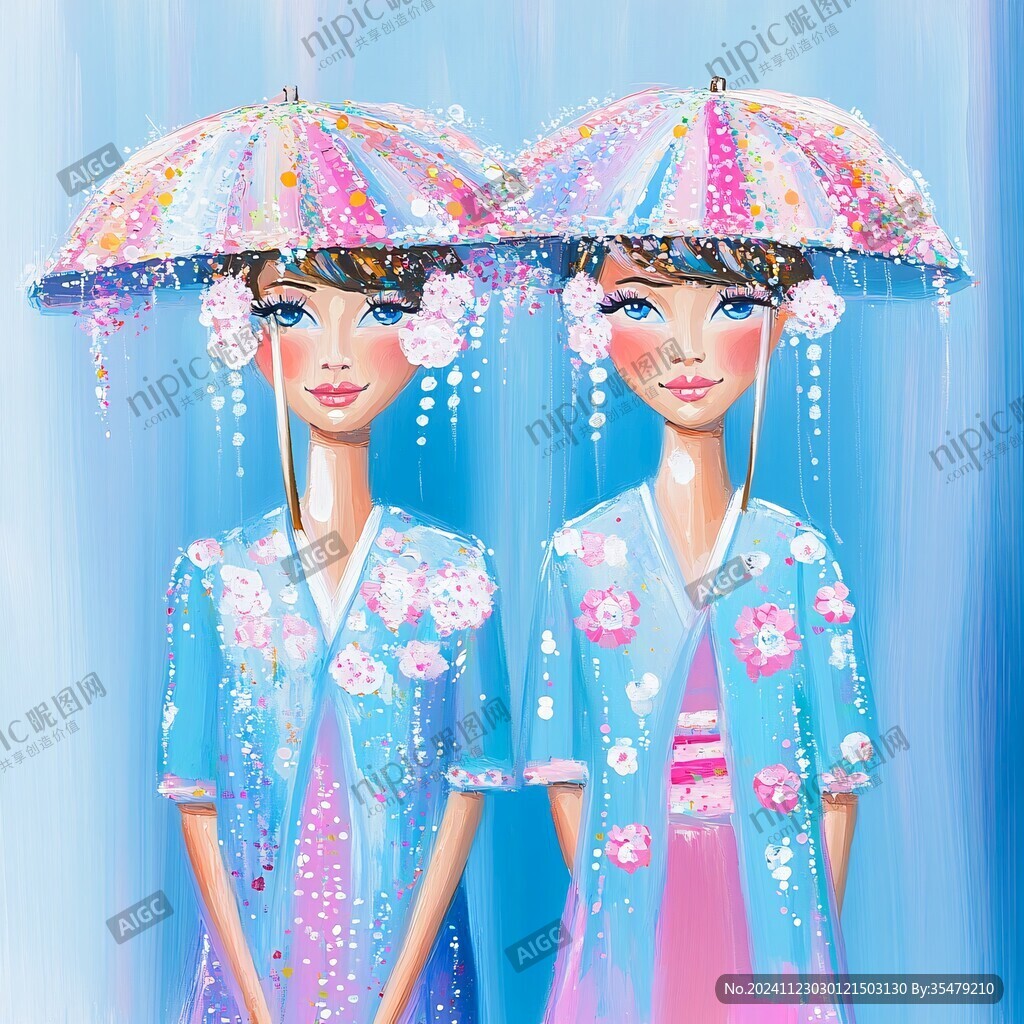 撑伞的苗族少女