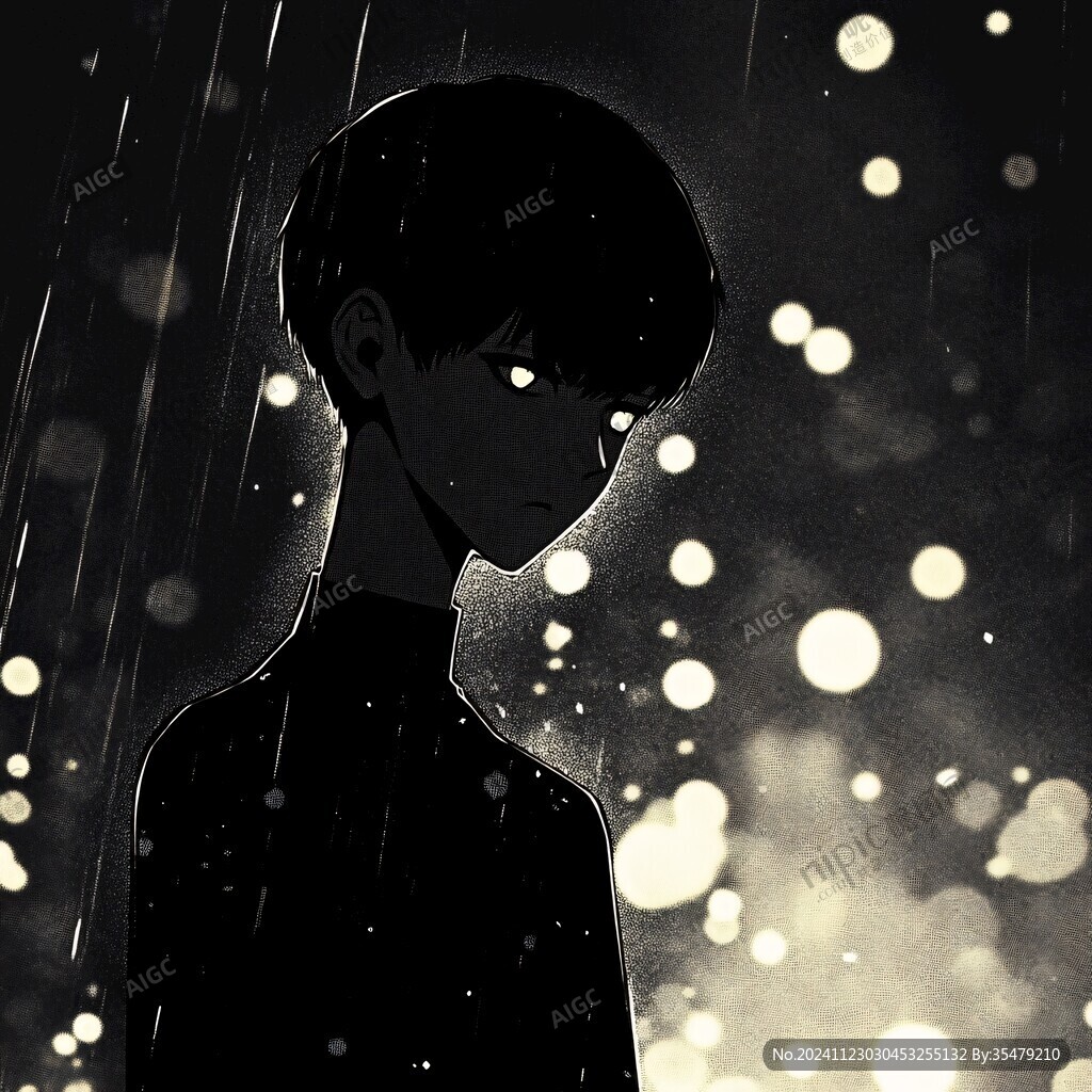 手绘追光的少年