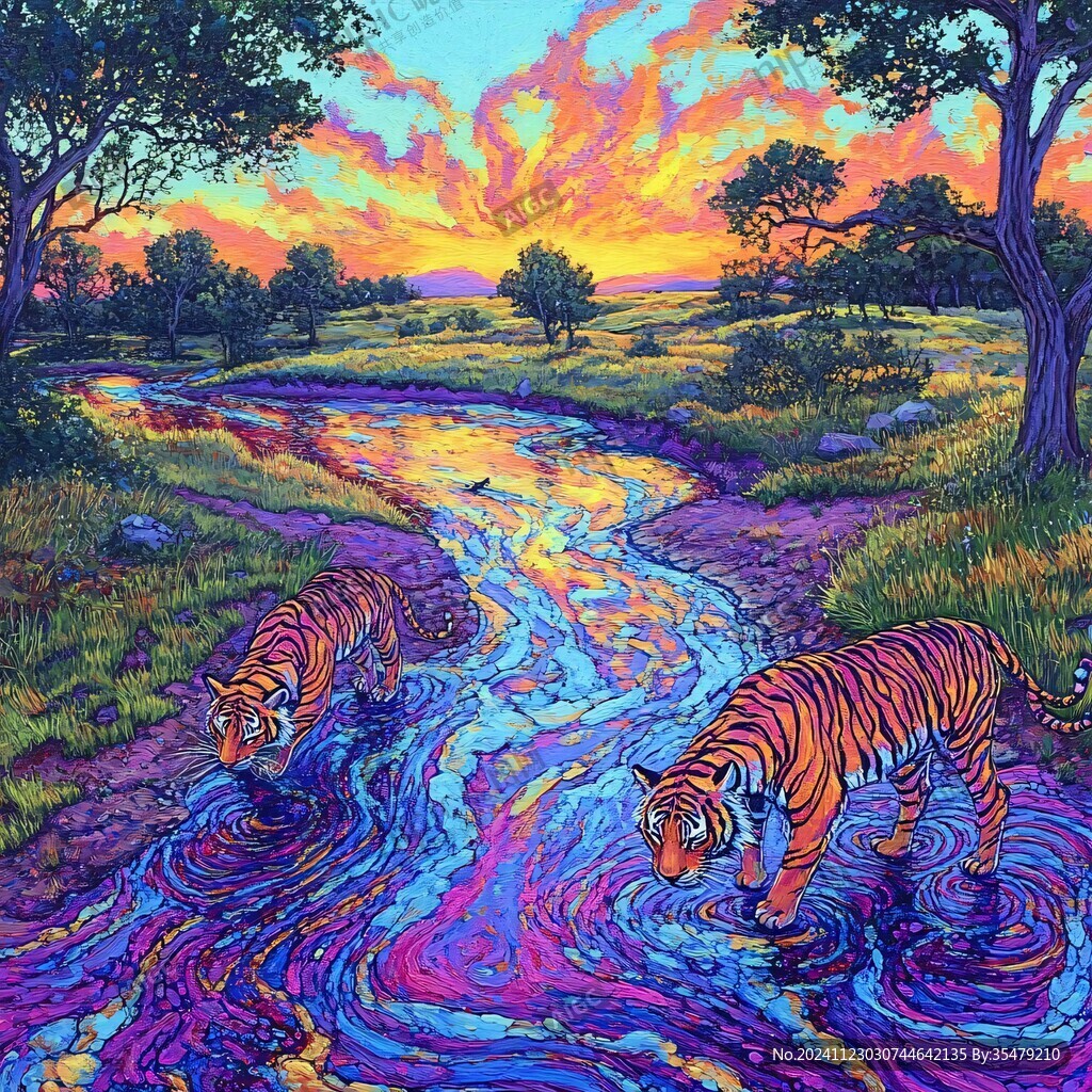 马虎面意境画