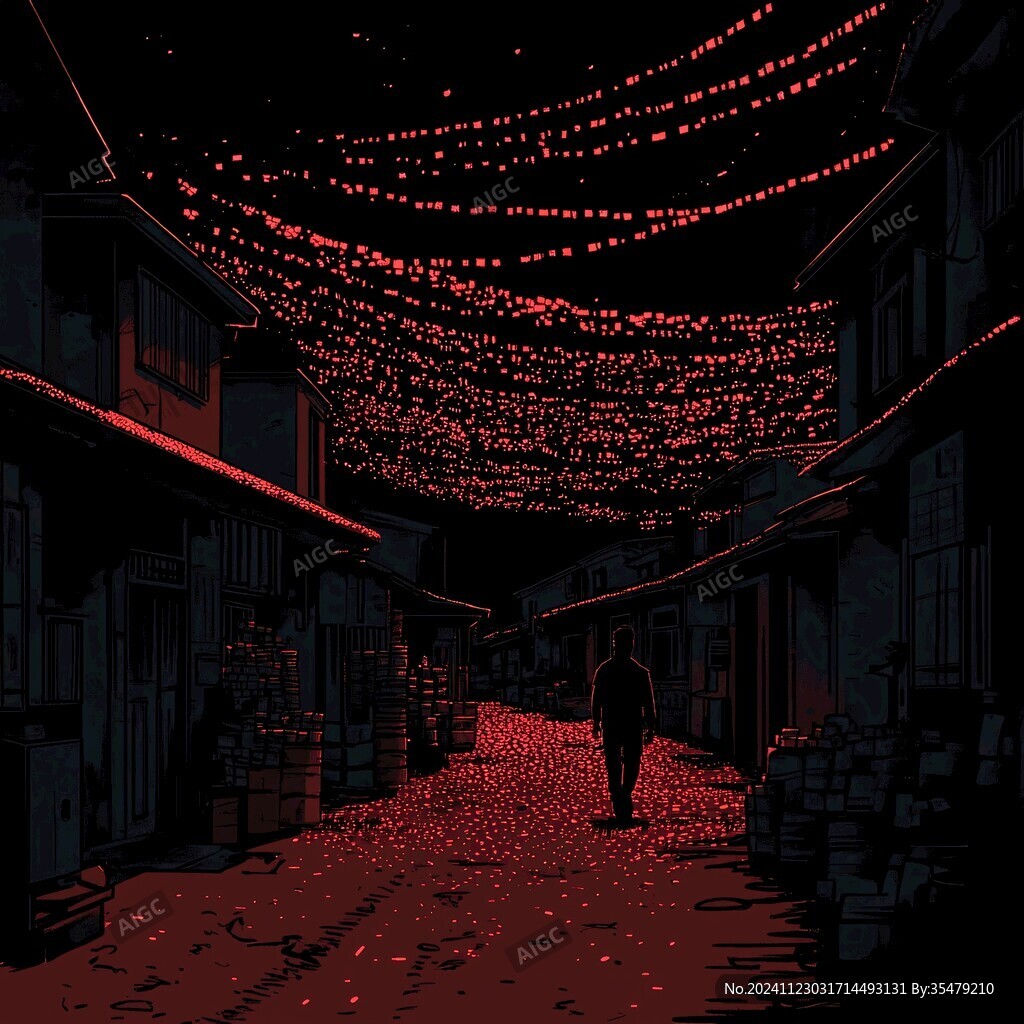 小巷插画