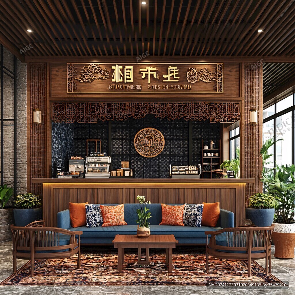 茶楼接待台